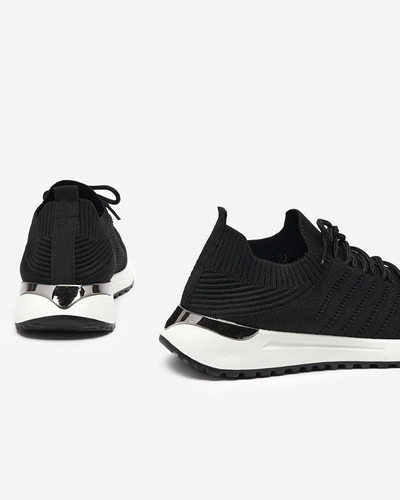 OUTLET Baskets tressées noires pour femme Erina - Footwear