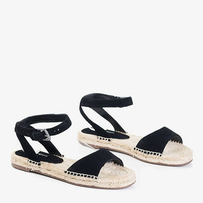 Sandales en suède écologique pour femmes noires Primavera - Footwear