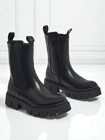 Bottines montantes pour femmes en cuir écologique Dorvella