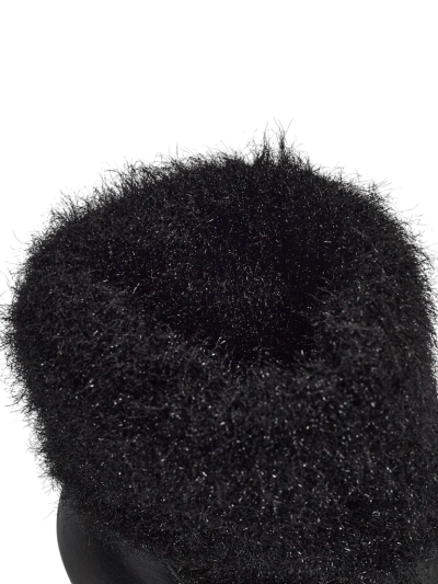 Bottines femme en cuir écologique à talons épais avec tricot Tirave