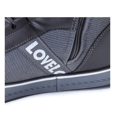 Szare buty sportowe z futerkiem Gracelyn- Obuwie