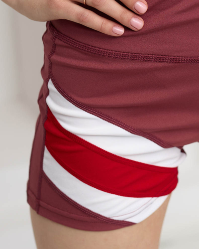 Short court rose foncé avec empiècement coloré- Vêtements