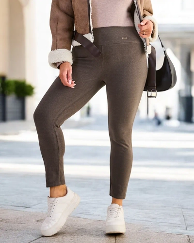 Leggings matelassées en coton pour femmes de grande taille de Royalfashion. Taille PLUS