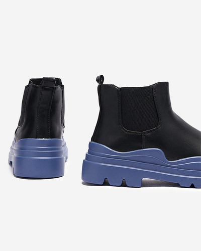 Bottines à enfiler noires pour femme sur semelle violette Beja - Footwear