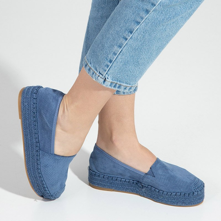Espadrilles bleues pour femmes sur la plateforme Alruna - Footwear
