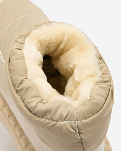 Royalfashion Bottes de neige à enfiler pour femme de couleur marron clair Ireda