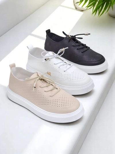 Royalfashion Chaussures de sport à lacets perforées pour femmes Vaned