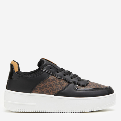 Chaussures de sport pour femmes noires avec imprimé Glou - Footwear