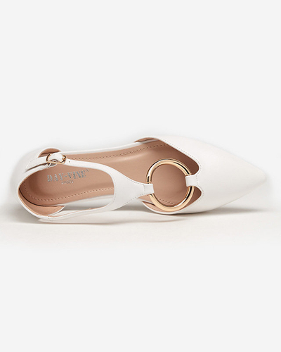 OUTLET Ballerines blanches ouvertes pour femme Dasu - Footwear