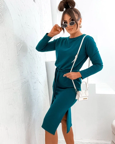 Royalfashion Robe en coton longueur genoux pour femme