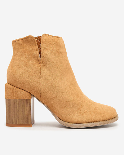 Royalfashion Camel Bottes à talon aiguille Teascir pour femme