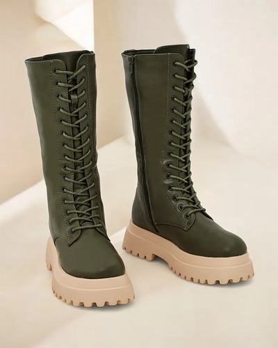 Bottines en cuir écologique pour femmes Royalfashion Uzuffi