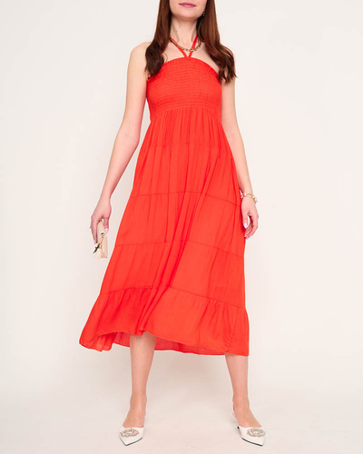 Robe midi grande taille orange - Vêtements