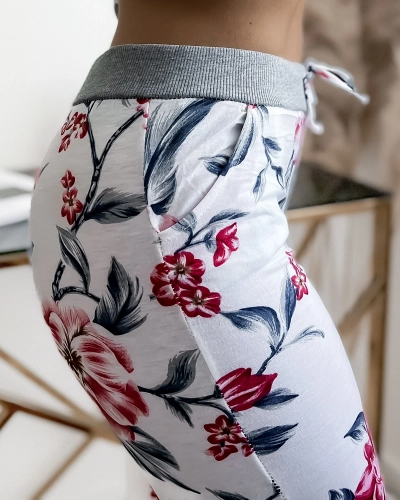 Short femme 3/4 blanc et rose imprimé GRANDE TAILLE - Vêtements