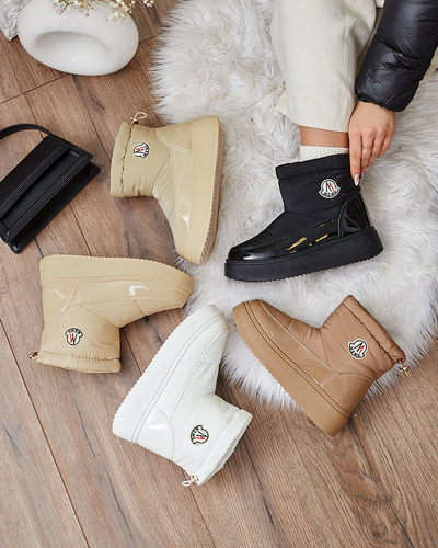 Royalfashion Bottes de neige à enfiler pour femme en noir Ademra