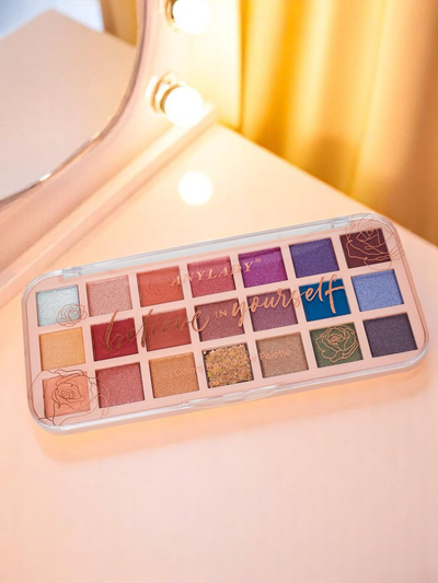 ANYLADY Palette de 21 fards à paupières avec paillettes et mat Glamour Color&Nude