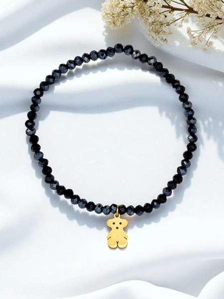Royalfashion Bracelet pour femme avec pendentif ourson