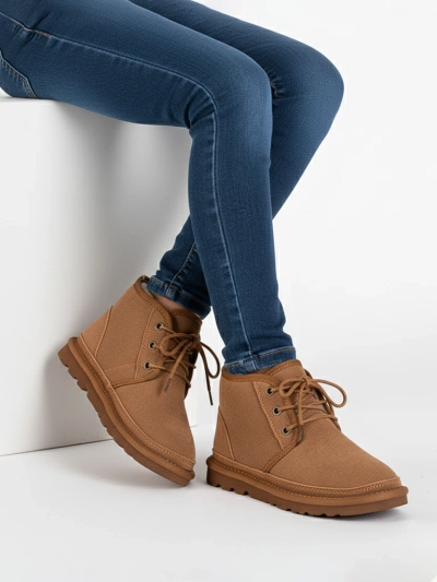 Bottines Enfant Venus Camel Cuir Confortables pour l'Automne