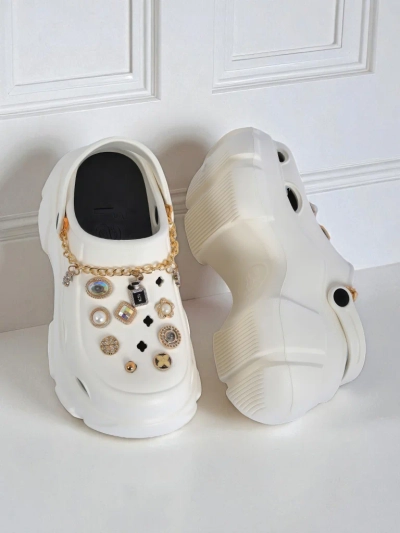 Sandales Caligae Aurelia Bianca avec décorations chain style glamour