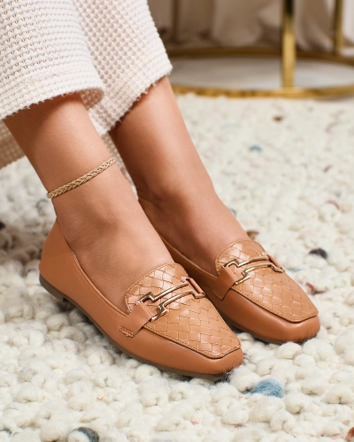 Royalfashion Mocassins femme Camel Bulerol