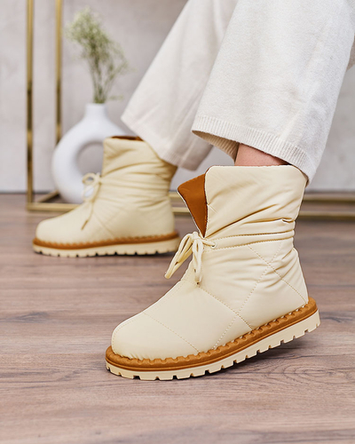 Royalfashion Bottes de neige à enfiler pour femme en beige Nevonsis