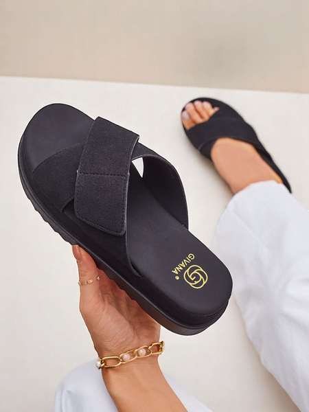 Royalfashion Sandales plates pour femmes Evre