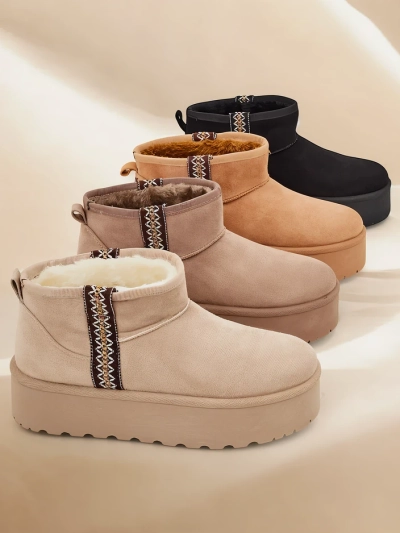 Bottes courtes Royalfashion pour femmes style bottes de neige Haluzi
