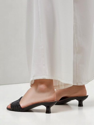 Sandales Callista Nero – Escarpins noirs pour femmes en cuir écologique, été