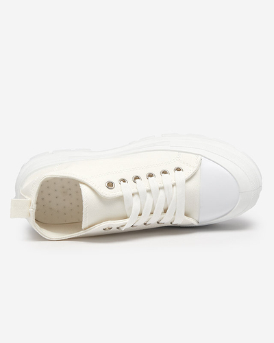 OUTLET Baskets blanches et écrues à semelle plus haute pour femme Mytiko - Footwear
