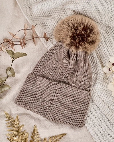 Chapeau d'hiver pour femme Royalfashion avec pompon