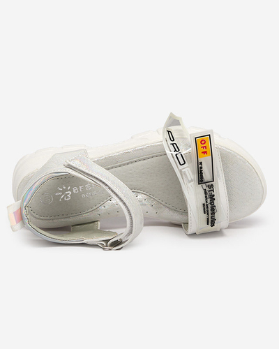 Sandales brillantes argentées pour filles Lorij - Chaussures