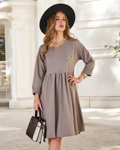 Royalfashion Robe en tissu pour femme