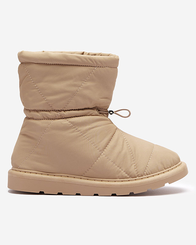 Bottes isolées marron clair pour femmes a'la bottes de neige Kaliolen - Chaussures