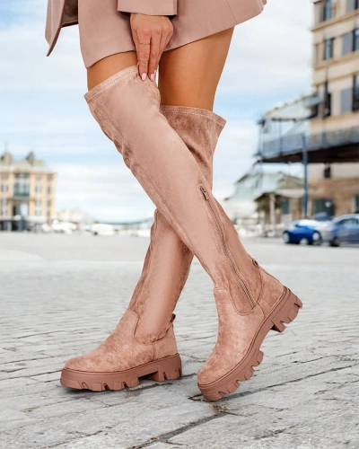 Bottes plates jusqu'au genou pour femmes Royalfashion Vianas