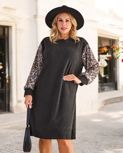Robe en tissu pour femmes de Royalfashion avec manches décoratives GRANDE TAILLE