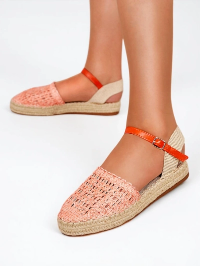 Espadrilles femme orange avec ajouré Triumf - Footwear