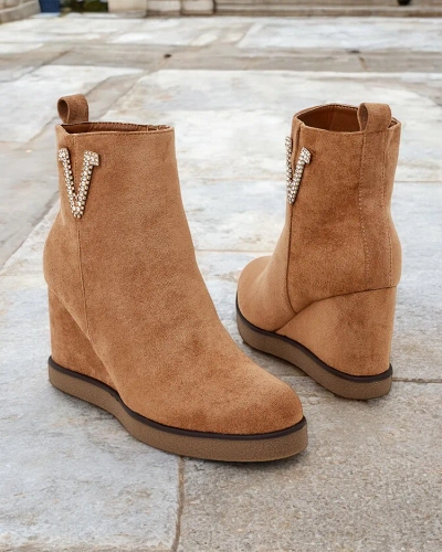 Royalfashion Nerias Bottes à talons pour femmes