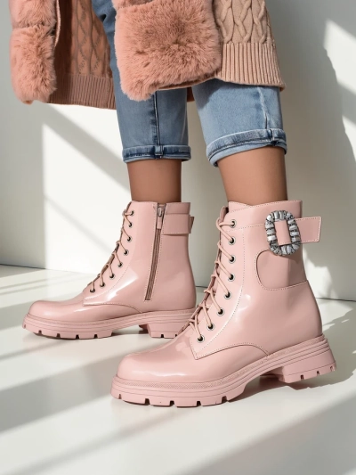 Royalfashion Bottines à lacets pour femmes Lacero