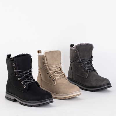 Boots femme beige mat Misqa- Footwear