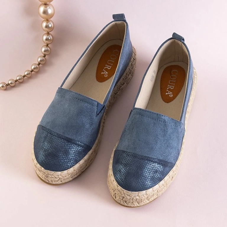 OUTLET Espadrilles femme bleu marine à décor Tinika - Chaussures