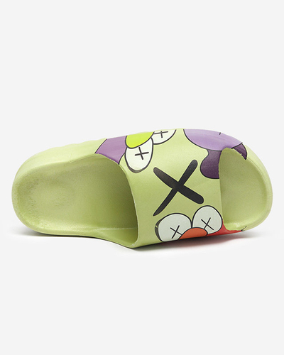 Pantoufles pour femmes vertes par Elmino - Chaussures