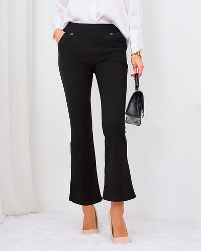 Royalfashion Leggings en éco-cuir pour femme noir a'la bells
