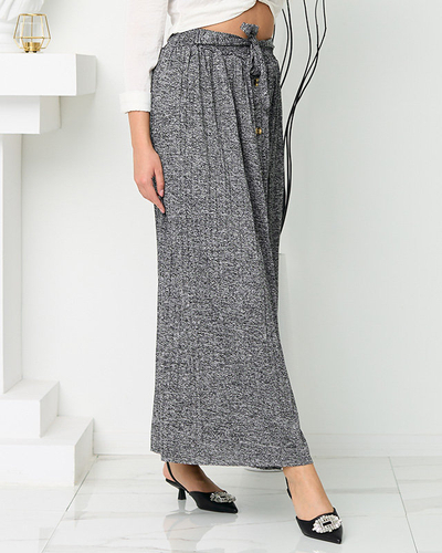 Jupe midi plissée pour femme avec boutons gris foncé - Footwear