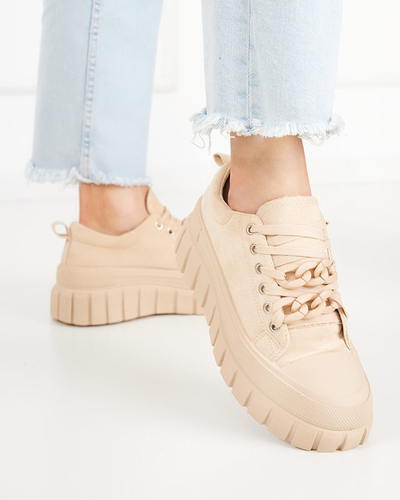 Baskets hautes beiges pour femmes Mishta - Footwear