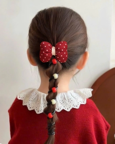 Royalfashion Élastique à cheveux Ruban en spirale avec nœud