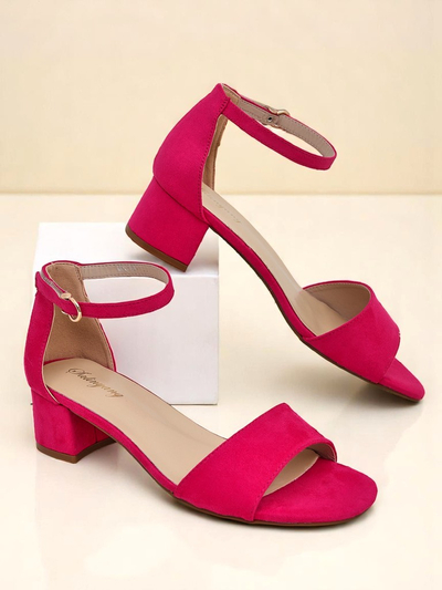 Royalfashion Sandales à talon bas pour femmes SoftHeels