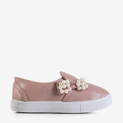 OUTLET Baskets enfant rose clair avec nœud Malasina - Footwear