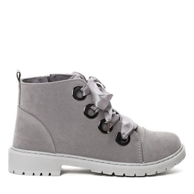 Szare traperki Estelle- Obuwie