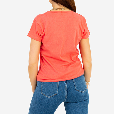 T-shirt imprimé corail pour femme - Vêtements
