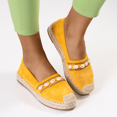 Espadrilles femme moutarde à coques Amidoz - Chaussures